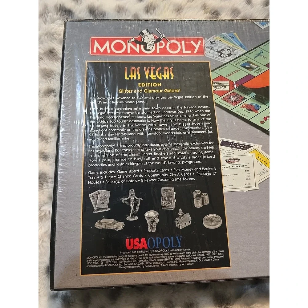 Monopoly Las Vegas Edition‎ Pewter Collectable Tokens Brand Factory Sealed 1997